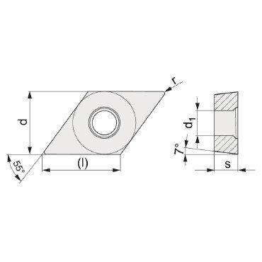 Promat/Tecwerk Wisselplaat | DCGT 070204-AL N20 | bewerking aluminium - 4000859120