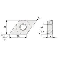 Promat/Tecwerk Wisselplaat | DCGT 070204-AL N20 | bewerking aluminium - 4000859120 - thumbnail