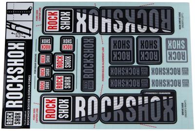ROCKSHOX decor set decal set white