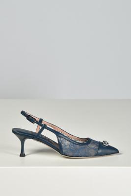 Morobe pumps Delilah 12 dentelle navy