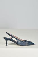 Morobe pumps Delilah 12 dentelle navy - thumbnail