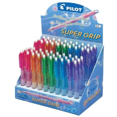 Vulpotlood PILOT Supergrip HB 0.5 neon assorti | 60 stuks