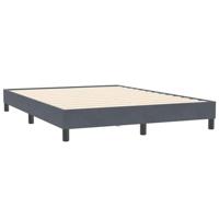 Boxspring met matras fluweel donkergrijs 140x210 cm - thumbnail
