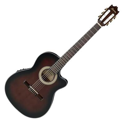 Ibanez GA35TCE Dark Violin Sunburst High Gloss elektrisch-akoestische klassieke gitaar - thumbnail