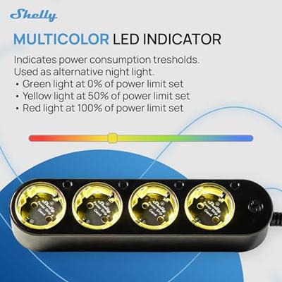 Shelly Power Strip 4 Gen4 schwarz Stopcontact