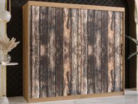 Kledingkast TODY 2 schuifdeuren 200 cm artisan eik - thumbnail