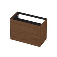 INK - Onderkast 2 Laden Push To Open Decor - 900x450x650 Mm - Warm Walnoot - thumbnail