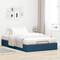 Bedframe zonder matras 120x200 cm stof blauw - thumbnail