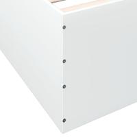 Bedframe bewerkt hout wit 120x190 cm - thumbnail