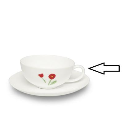 DIBBERN - Impression Red Flower Classic - Theekop 0,20l DIBBERN - Impression Red Flower Classic - Theekop 0,20l