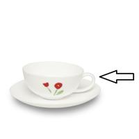 DIBBERN - Impression Red Flower Classic - Theekop 0,20l - thumbnail