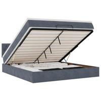 Ottoman bed met matras en LED's 180x200cm fluweel donkergrijs - thumbnail