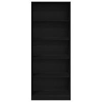 Kledingkast met plank Zwart eiken 80 x 50 x 200 cm Bewerkt hout - thumbnail