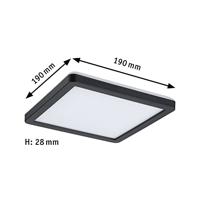 Paulmann 71000 P Atria Shine 11,2W 3000K 190x190 sz Ks LED-plafondlamp LED LED 11.2 W Zwart - thumbnail