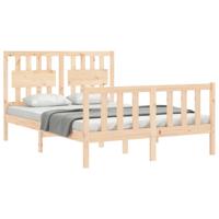 Bedframe met hoofdbord massief hout - thumbnail