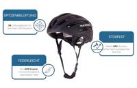 Rucanor Grav Fietshelm MTB en E bike Verstelbaar Zwart Maat 55 58 cm (M) - thumbnail