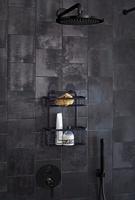 Kleine Wolke doucherek driehoekig rocco zwart - thumbnail