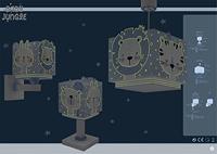 Dalber Kinderkamer hanglampBaby Jungle soft blauw met wit - 63112T - thumbnail