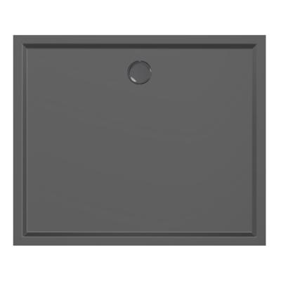 Douchebak Xenz Mariana | 120x100x4 cm | Incl.Afvoersifon-Chroom | Acryl | Rechthoekig | Zwart mat
