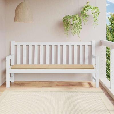 VidaXL Tuinbankkussen 200x50x3 cm oxford stof beige