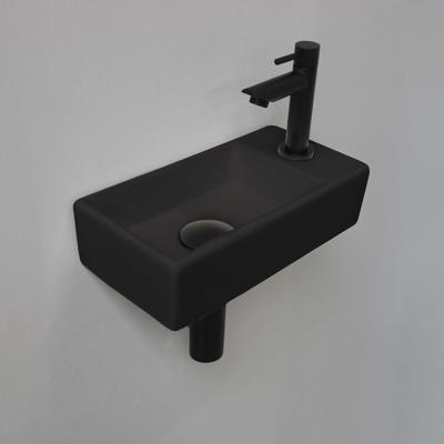 INK Versus Fonteinset - 36x18x9cm - wasbak links - porselein mat zwart 1805362