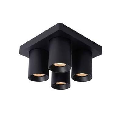Lucide NIGEL - Plafondspot - LED Dim to warm - GU10 - 4x5W 2200K/3000K - Zwart Lucide NIGEL - Plafondspot - LED Dim to warm - GU10 - 4x5W 2200K/3000K - Zwart