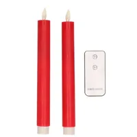 LED Dinerkaars Wax 23cm Rood 2st - thumbnail