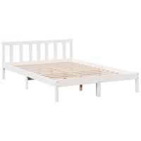 Bedframe extra lang zonder matras grenenhout wit 140x210 cm - thumbnail