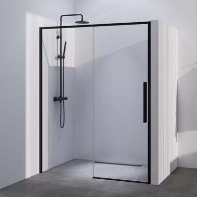 BRAUER Season nisdeur model B met schuifdeur helder glas 140x200 omkeerbaar incl. glascoating Season-Mat Zwart BRAUER Season nisdeur model B met schuifdeur helder glas 140x200 omkeerbaar incl. glascoating Season-Mat Zwart