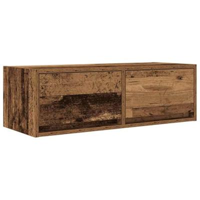TV-meubel 80x31x25,5 cm bewerkt hout oud houtkleurig