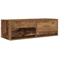 TV-meubel 80x31x25,5 cm bewerkt hout oud houtkleurig - thumbnail