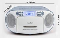 Reflexion RCR2260BL Radio/CD-speler VHF (FM) AUX, CD, Cassette Blauw-wit - thumbnail