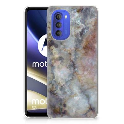 Motorola Moto G51 5G | TPU | Siliconen hoesje | Marmer Grijs