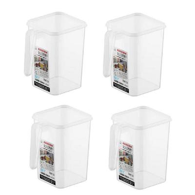 Koelkast opbergdoos met handvat voor fruit groenten Set van 4 Koelkast opbergdoos met handvat voor fruit groenten Set van 4