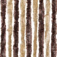 VidaXL Vliegengordijn 100x220 cm chenille beige en lichtbruin - thumbnail