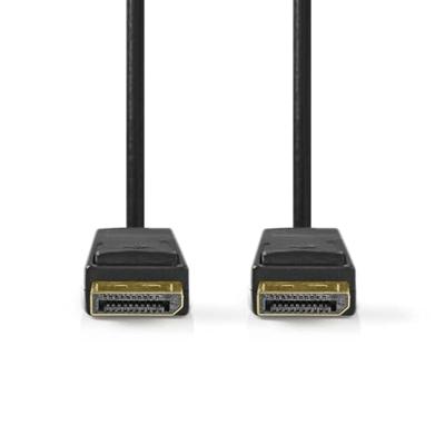 DisplayPort-Kabel | DisplayPort Male | DisplayPort Male | 8K@60Hz | Verguld | 2.00 m | Rond | PVC | Zwart | Label