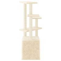 Kattenmeubel met sisal krabpalen 107,5 cm crmekleurig - thumbnail