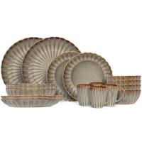 Cosy & Trendy Serviesset Astera Pearl 16-delig / 4 personen - 4 dinerborden, 4 diepe borden, 4 kommen en 4 mokken - thumbnail