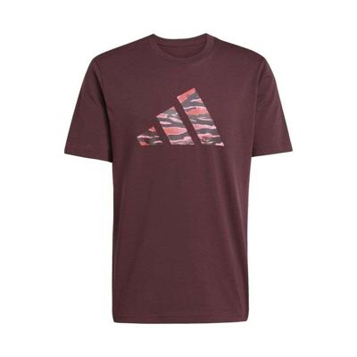 Heren-T-Shirt met Korte Mouwen Adidas M C CAMO LOGO T JI6769 Kastanjebruin - Maat: XXL
