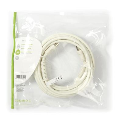 Coaxkabel 120 dB | IEC (Coax) Male - IEC (Coax) Female | 5,0 m | Wit