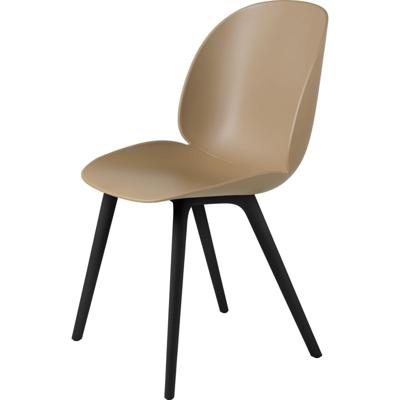 Gubi Beetle eetkamerstoel kunststof Pebble Brown / Black