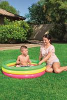 Bestway Opblaasbaar Kinderzwembad 3 Ringen Gewatteerde Bodem 102x25 cm +2 Jaar Tuin 51104 - thumbnail