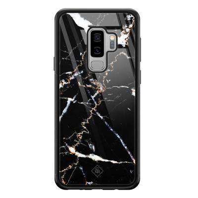 Samsung Galaxy S9 Plus glazen hardcase - Marmer zwart