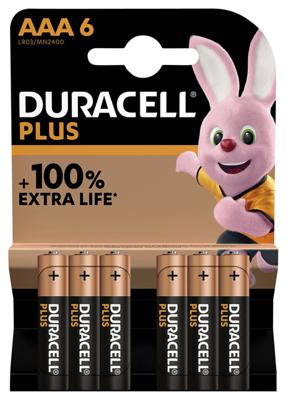 Duracell Alka Plus AAA-batterijen set 6-delig