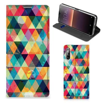 Sony Xperia L4 | Hoesje met Magneet | Geruit Sony Xperia L4 | Hoesje met Magneet | Geruit