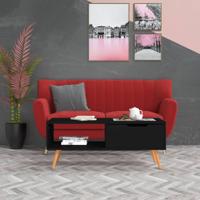 Salontafel 100x49,5x43 cm spaanplaat zwart - thumbnail