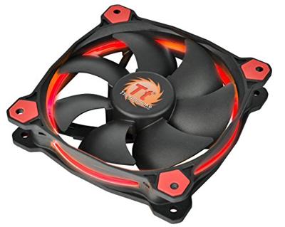 Thermaltake Riing 12 High Static Pressure LED Radiator Fan (set van 3) Rood, 120mm