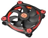 Thermaltake Riing 12 High Static Pressure LED Radiator Fan (set van 3) Rood, 120mm - thumbnail