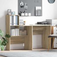 Bureau Sonoma eiken 131,5 x 50 x 106,5 cm Bewerkt hout - thumbnail