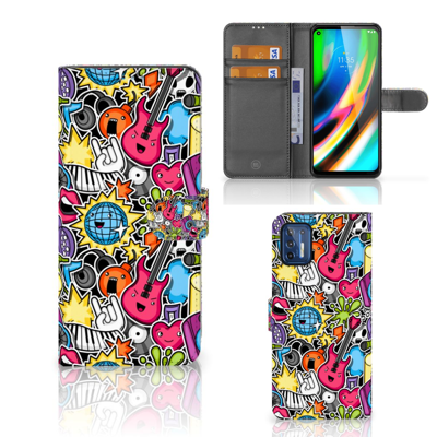 Motorola Moto G9 Plus | Wallet Case | met Pasjes | Punk Rock